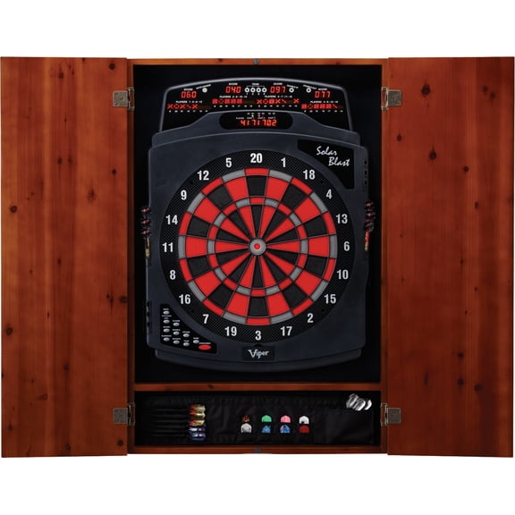 Viper Metropolitan Soft Tip Dartboard Cabinet, Cinnamon
