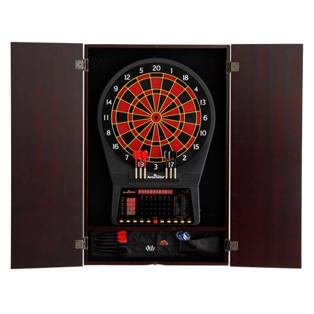 Viper Metropolitan Soft Tip Dartboard Cabinet, Mahogany