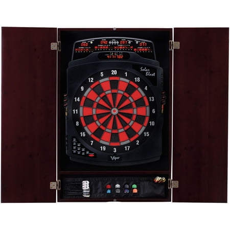 Viper Metropolitan Soft Tip Dartboard Cabinet, Mahogany