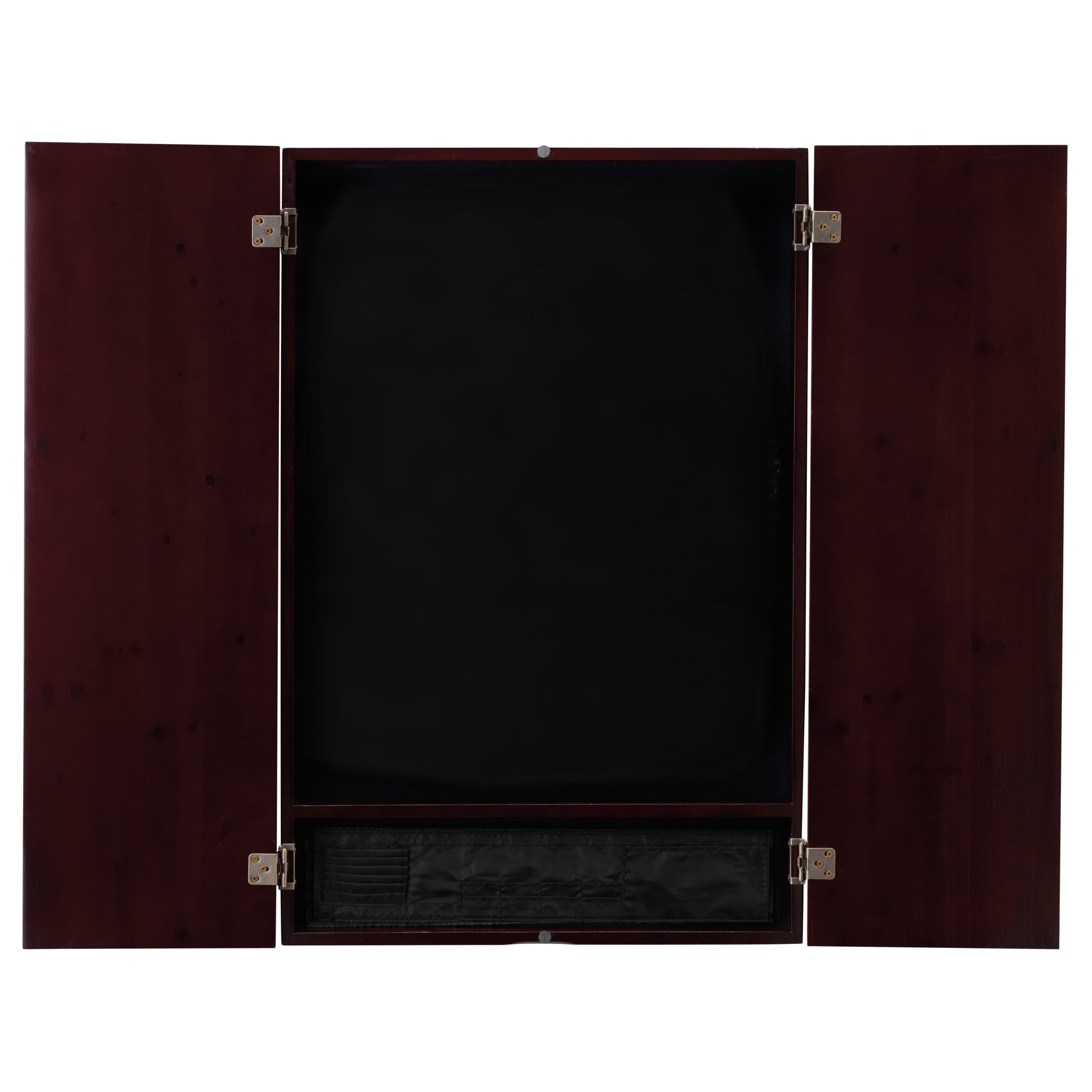 Mahogany Electronic Soft Tip Dartboard Cabinet with Storage