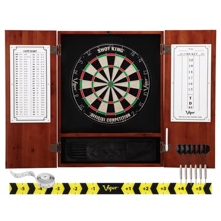 Viper Shot King Sisal Dartboard & Metropolitan Cinnamon Cabinet