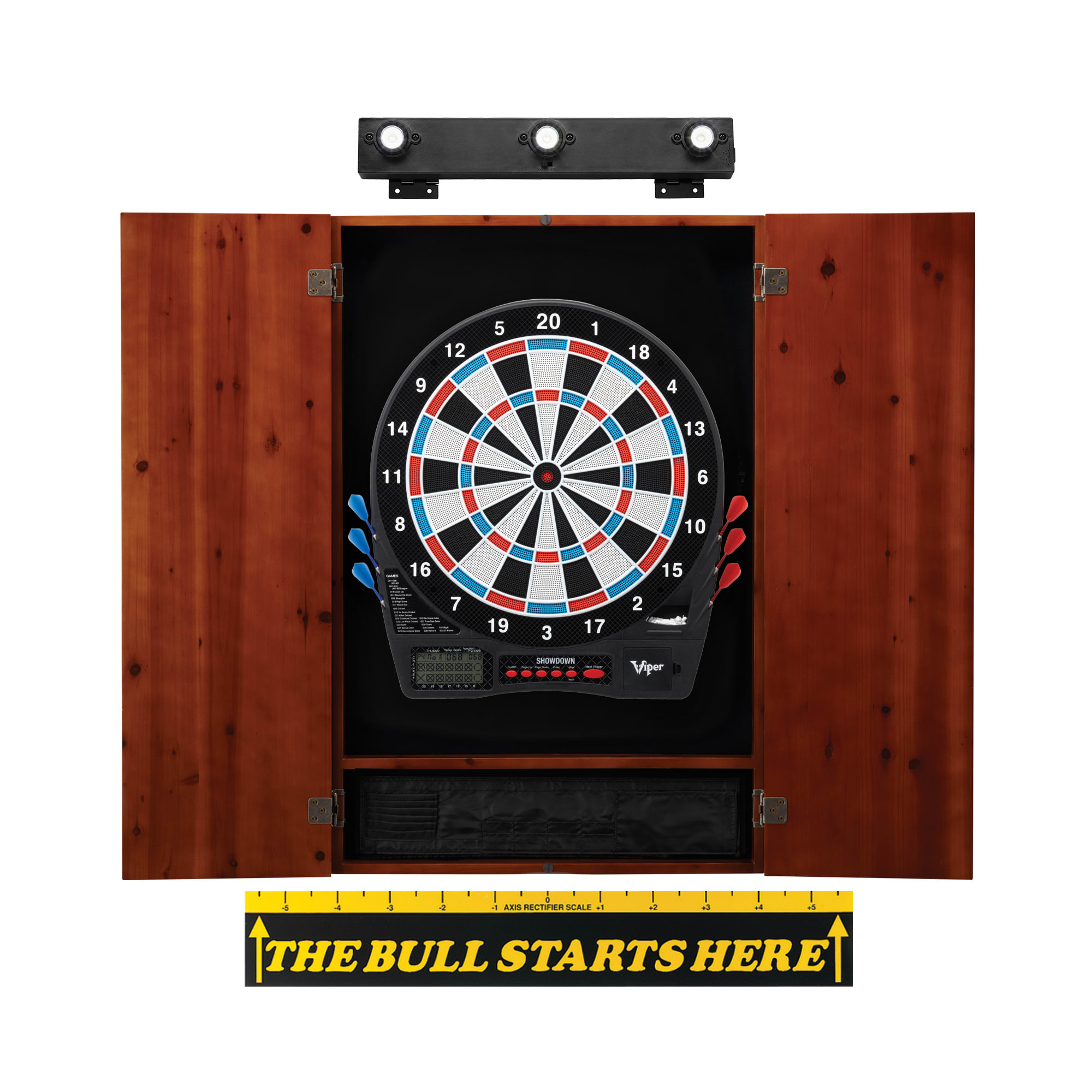 Viper Showdown Electronic Dartboard, Metropolitan Cinnamon Throw Line Marker & Shadow