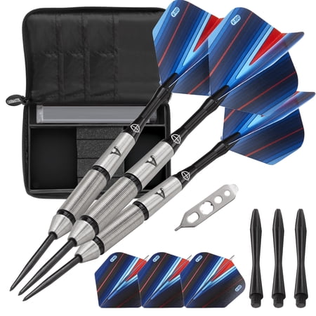 Viper Sidewinder Tungsten Steel Tip Darts 23 Grams and Casemaster Select Pink Nylon Dart Case