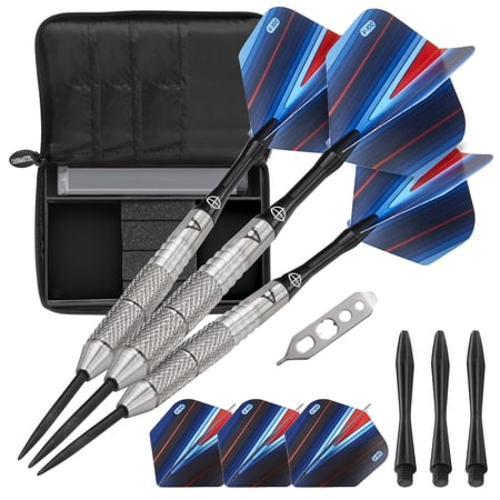 Viper Sidewinder Tungsten Steel Tip Darts 25 Grams and Casemaster Select Black Nylon Dart Case