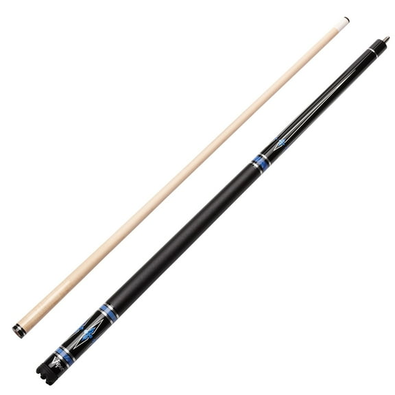 Viper Sinister 58" Billiard/Pool Cue, 2 Piece, Black and Blue, 19 Ounce