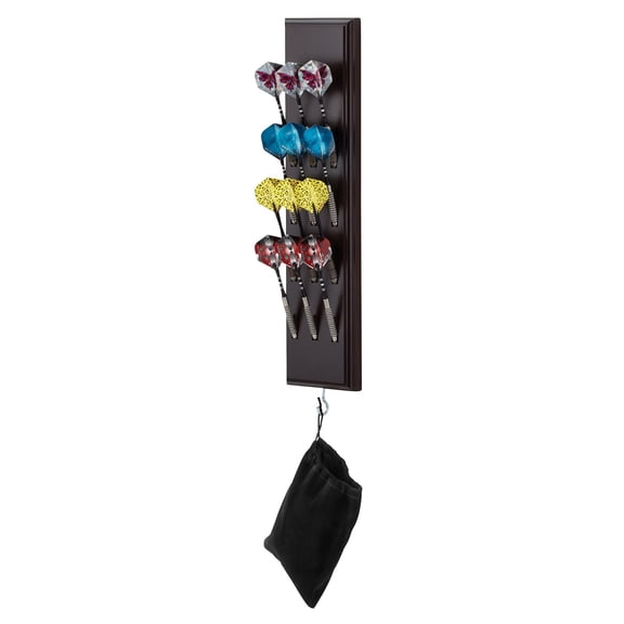 Viper Dart Caddy, Wall Mounted Dart Rack for 12 Darts, Mahogany