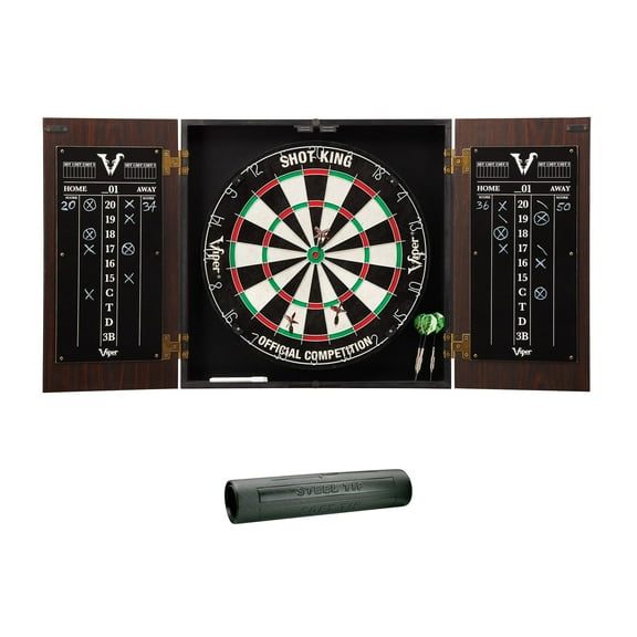 Viper Stadium Cabinet with Shot King Sisal Dartboard & Padded Dart Mat