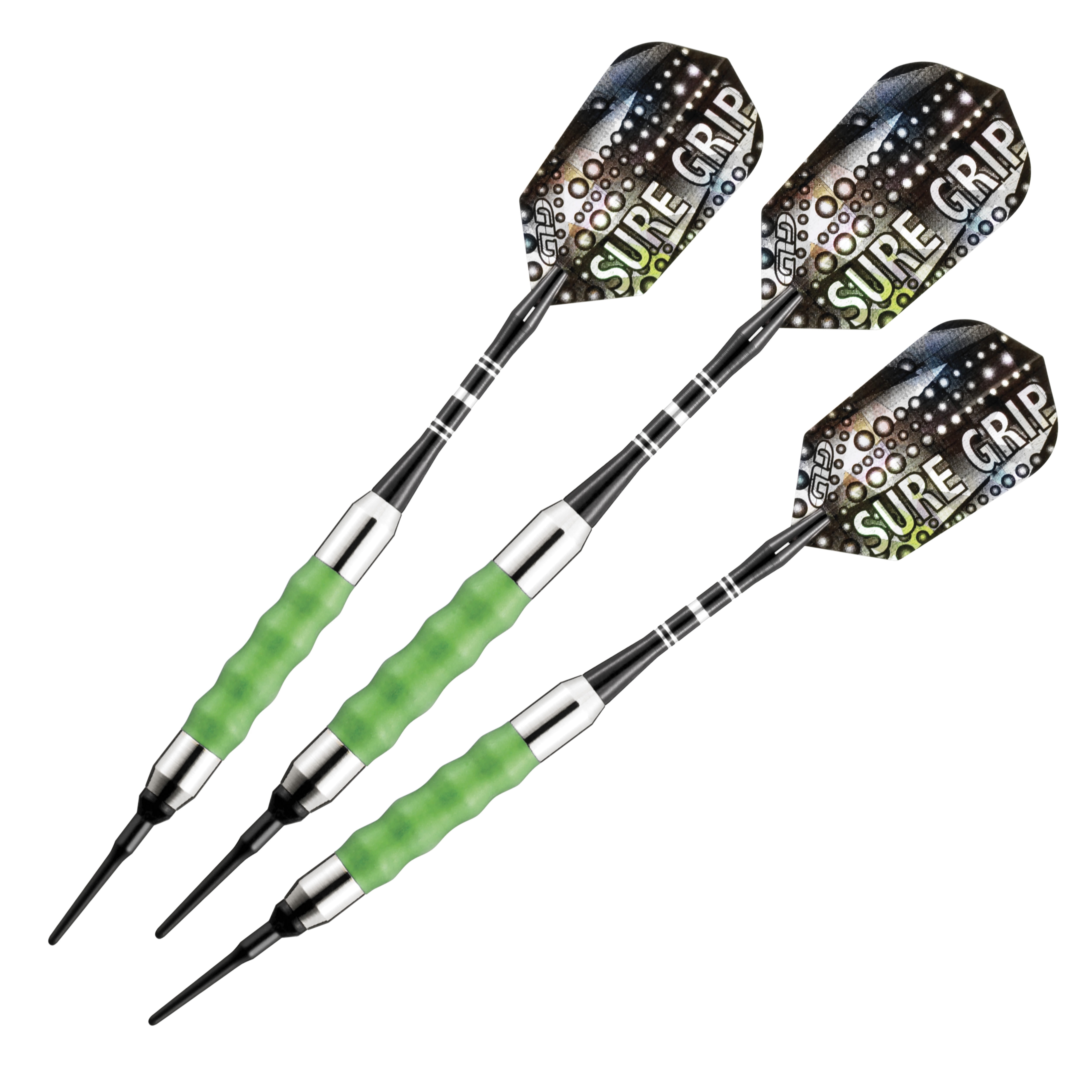 Viper Sure Grip Green Nickel Silver Soft Tip Darts Set