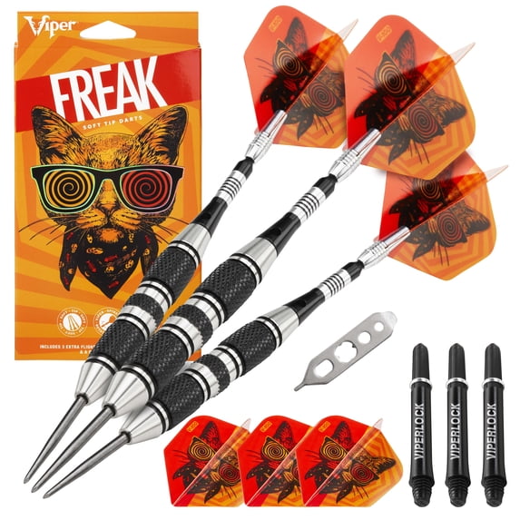 Viper The Freak Steel Tip Dart Set, 3 Knurled Rings, 22 Grams