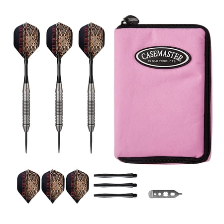 Viper Underground Celtic Blood Steel Tip Darts 22 Grams and Casemaster Select Pink Nylon Dart Case