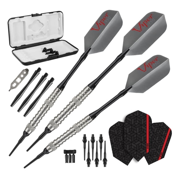 Viper V-Factor Soft Tip Darts - Upgrade Your Game to Pro Level - 90% Tungsten Barrel - Improved Control - Includes Accessories & Dart Case