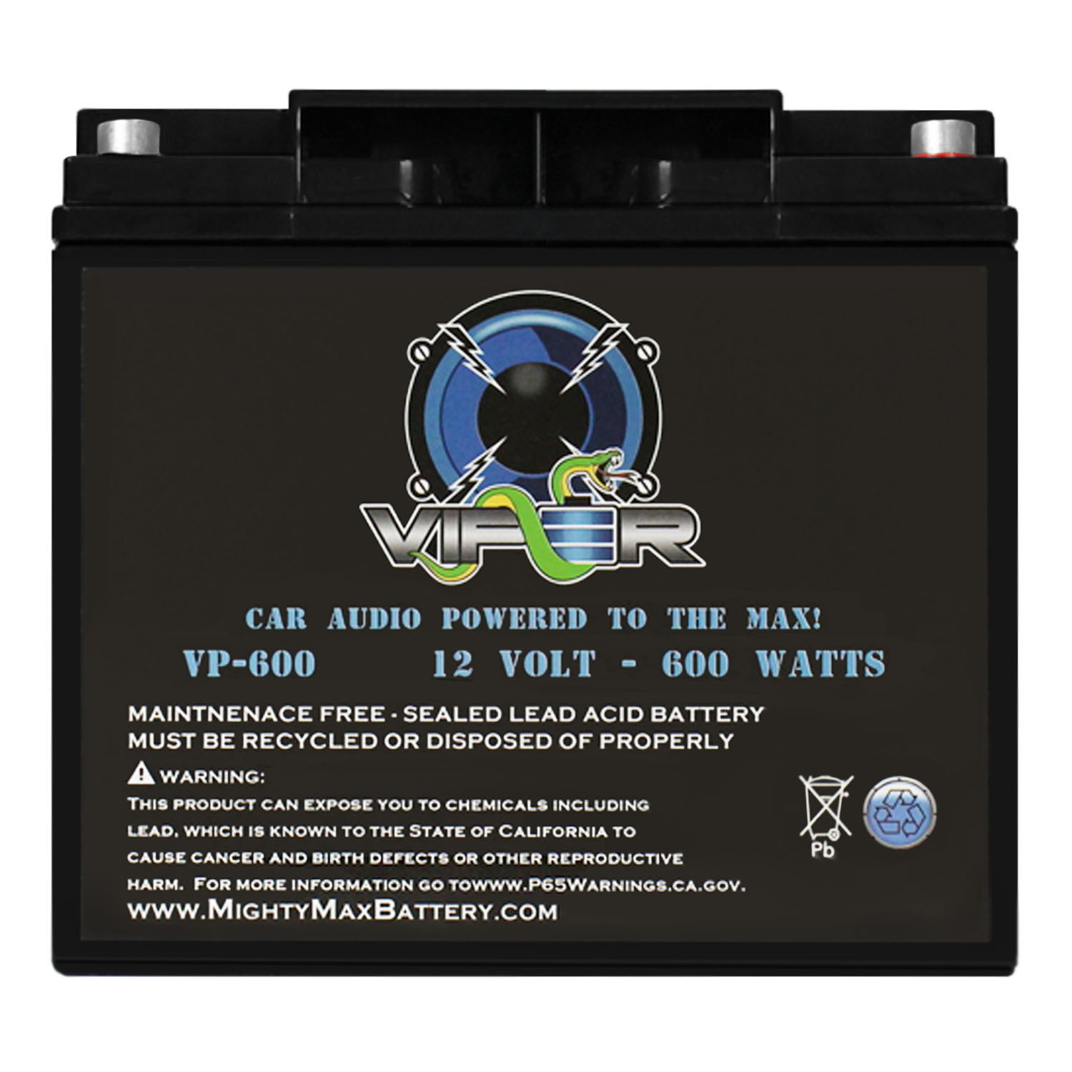 Viper VP-600 600 Watt Car Audio Battery for Autotek ATA1200.2