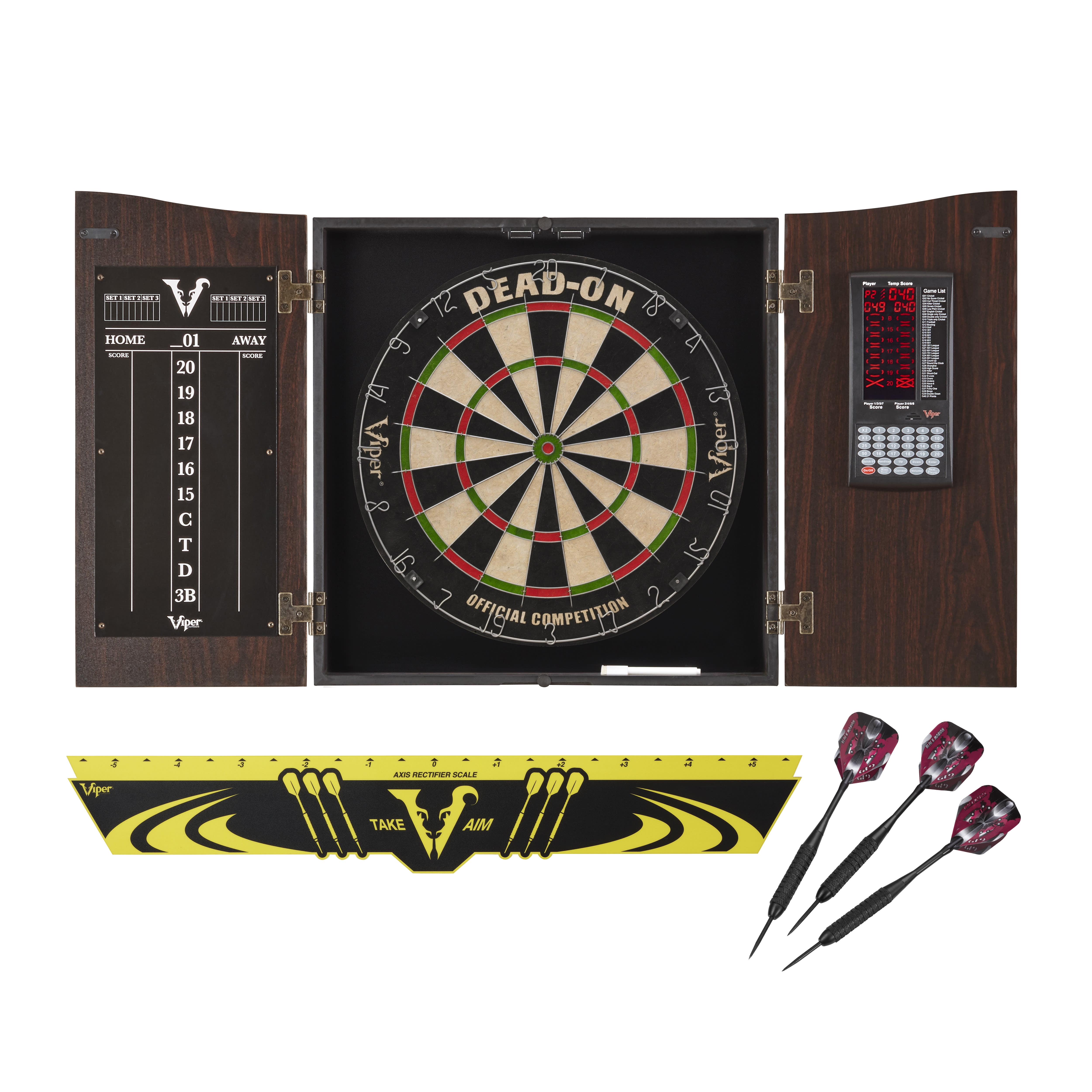 Viper Vault Deluxe Dartboard with BuiltIn Pro Score, DeadOn