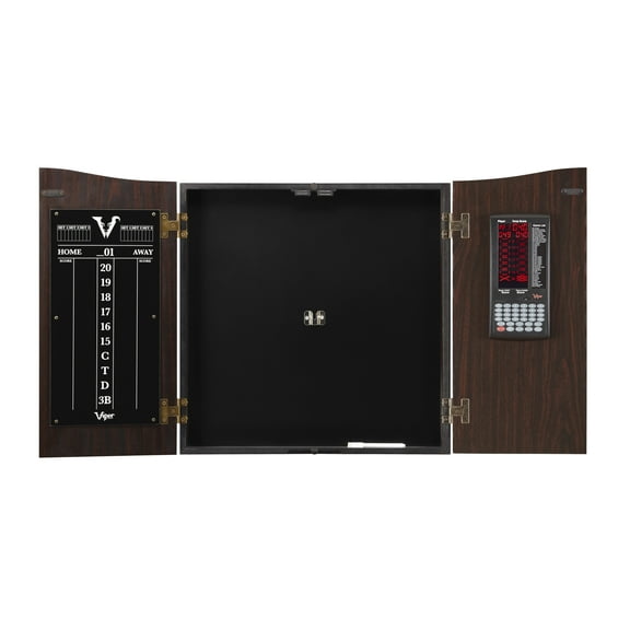 Viper Vault Deluxe Dartboard Cabinet with Pro Score and Cricket Scoreboard