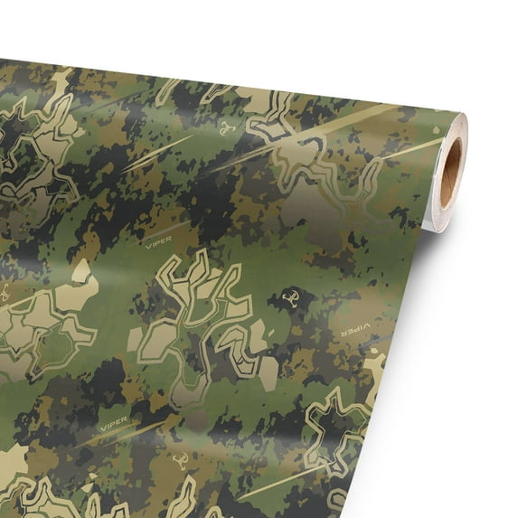 Viper Woodland 96” x 52” Vinyl Wrap Sheet for large or custom items | 3M wrap DIY to custom skin gear of all types and sizes, including vehicles, boats, appliances, furniture, atv’s,