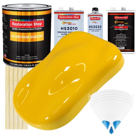 Viper Yellow Gallon Premium URETHANE BASECOAT CLEARCOAT Car Auto Paint FAST Kit