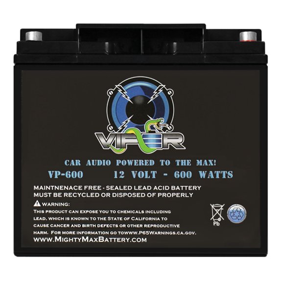 Viper by Mighty Max Battery VP-600 - 12 Volt 18 AH, 600 Watt Car Audio High Current Power Cell Battery