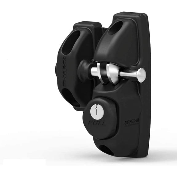 ViperX1 Gravity Gate Latch | One-Side Entry Keyed Lock | 2 Independent Latching Hooks Key Lockable One Side | Privacy Gate Gravity Latch | Vinyl, Wood, & Aluminum Gates - Black