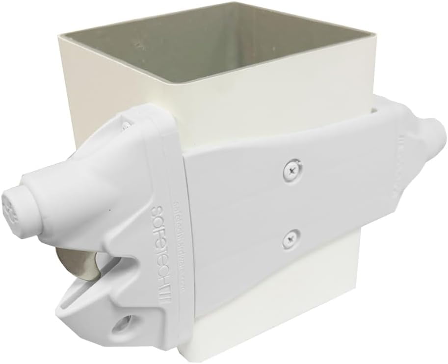 White Heavy-Duty Polymer Universal Gate Latch with Padlock Compatibility