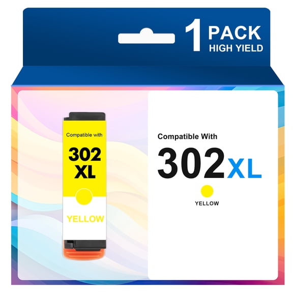 Vipink 302XL Ink Cartridges Compatible for Epson 302XL 302 XL T302XL Ink for Epson Expression Premium XP-6000 XP-6100 PrinterYellow