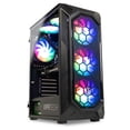 thumbnail image 1 of ViprTech Ghost 3.0 Liquid-Cooled PC, AMD Ryzen 7 (4.4GHz), RTX 4060 8GB, 16G DDR4, 1TB SSD, Black, 1 of 9