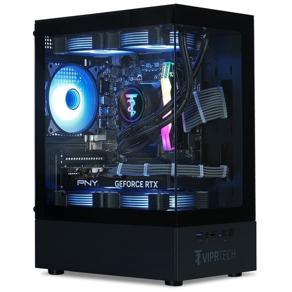 ViprTech Reaper 2.0 Liquid-Cooled PC - Ryzen 7 8700F 5GHz, RTX 5060 Ti 16G, 16G DDR5, 1TB SSD, Onyx Black