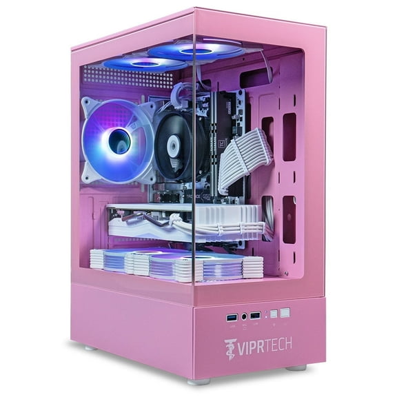 ViprTech Stryker 1.0 Gaming PC - AMD Ryzen 7 (4.1GHz), AMD RX 580 8GB, 16GB DDR4, 512GB SSD, Pink