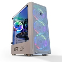 ViprTech.com Avalanche 2.0 Gaming PC - AMD Ryzen 7 (16-LCore), AMD RX 580 8GB, 32GB DDR4 3200, 1TB NVMe SSD, 700w PSU, VR-Ready, Streaming, RGB, Win 11 Pro, Computer Desktop White