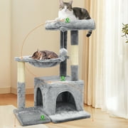 Vipsafe 29 in Cat Tree Tower, Scratch Posts, Toys, Perfect for Active Cats, Gray