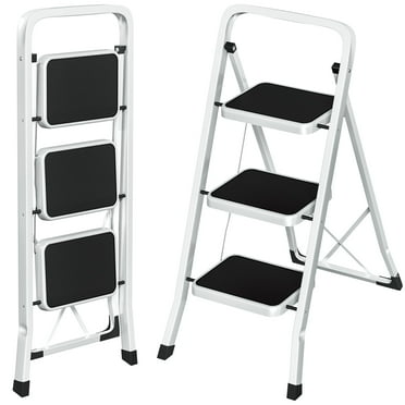 Vipsafe 3 Step Ladder, Folding Step Stool for Adults with Non-Slip Pedal Feet,Lightweight,330lb Heavy Duty Portable Step Stool