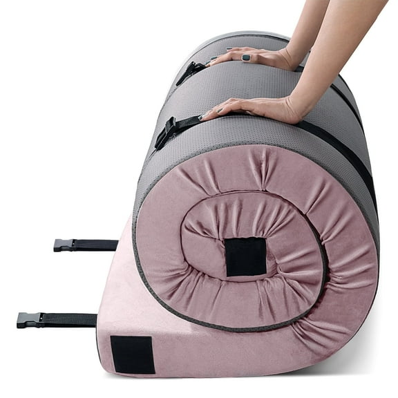 Vipsafe CertiPUR-US Memory Foam Camping Mattress, Portable Sleeping Pad with Waterproof Cover & Bag,75*30*3",Pink