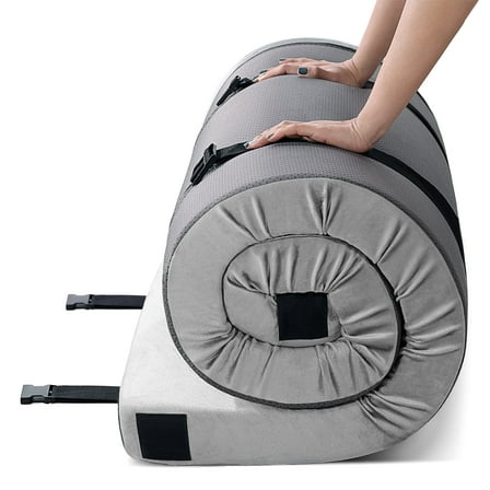 Vipsafe CertiPUR-US Memory Foam Camping Mattress, Portable Sleeping Pad with Waterproof Cover & Bag,75*30*3",Gray