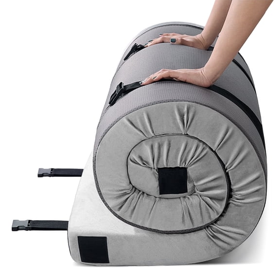 Vipsafe CertiPUR-US Memory Foam Camping Mattress, Portable Sleeping Pad with Waterproof Cover & Bag,72*24*3",Gray