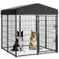 thumbnail image 1 of Vipuse 4FT x 4FT x 4.5FT Large Dog Kennel Playpen with UV-Resistant Waterproof Roof, Heavy Duty Metal Outdoor Pet Crate Fence for Cat Duck Chicken, 1 of 8