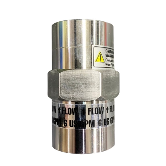 VIQUA FRSS-6 Genuine OEM 316L Stainless Steel UV System Flow Restrictor Ensures Certified UV Dose Delivery, No Moving Parts 6 GPM, 1" x 1" FNPT, Point-of-Entry