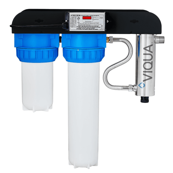 Viqua VH200-F12 Whole House UV Water Filter System 9 GPM for Ultraviolet Light Treatment, Rack Mounted with Integrated Sediment and Carbon Filtration to Reduce Unpleasant Taste and Odors