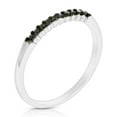 thumbnail image 1 of Vir Jewels 1/10 CTTW Black Diamond Ring Wedding Band .925 Sterling Silver 10 Stones Prong Female, 1 of 10