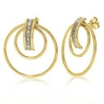 thumbnail image 1 of Vir Jewels 1/10 CTTW Diamond Hoop Earrings Yellow Gold Plated over Sterling Silver Female Adult, 1 of 5