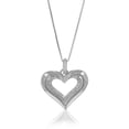 thumbnail image 1 of Vir Jewels 1/10 CTTW Lab Grown Diamond Heart Pendant Necklace in Sterling Silver with Chain For Women, 1 of 4