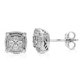 thumbnail image 1 of Vir Jewels 1/10 CTTW Lab Grown Diamond Composite Earrings in Sterling Silver With Push Backs For Women, 1 of 4