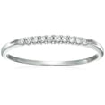 thumbnail image 1 of Vir Jewels 1/10 CTTW Petite Diamond Wedding Band in 10K White Gold Prong Set Size 4.5 Female Adult, 1 of 7