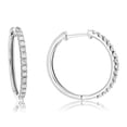 thumbnail image 1 of Vir Jewels 1/2 CTTW Diamond Hoop Earrings .925 Sterling Silver 26 Stones Dangle 3/4 Inch Female Adult, 1 of 7