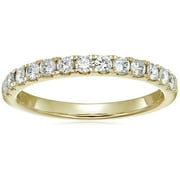 Vir Jewels 1/2 CTTW Diamond Wedding Band for Women 14K Yellow Gold Round Prong Half Eternity