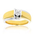 thumbnail image 1 of Vir Jewels 1/2 CTTW Men's Diamond Engagement Ring 18K Yellow Gold and Platinum Size 11 Male Adult, 1 of 4