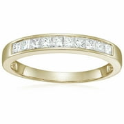 Vir Jewels 1/2 CTTW Princess Diamond Wedding Band for Women Channel Square in 14K Yellow Gold