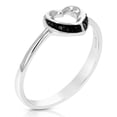 thumbnail image 1 of Vir Jewels 1/20 CTTW Black Diamond Heart Ring .925 Sterling Silver with Rhodium Size 7 Female Adult, 1 of 6