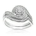 thumbnail image 1 of Vir Jewels 1/3 CTTW Lab Grown Diamond Wedding Bridal Set in Sterling Silver Female Adult, 1 of 5
