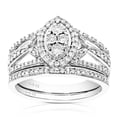 thumbnail image 1 of Vir Jewels 1/3 CTTW Lab Grown Diamond Wedding Bridal Set in Sterling Silver Female Adult, 1 of 5