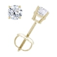 thumbnail image 1 of Vir Jewels 1/4 CTTW Diamond Stud Earrings 14K Yellow Gold Screw Backs Round 4 Prong Basket, 1 of 3