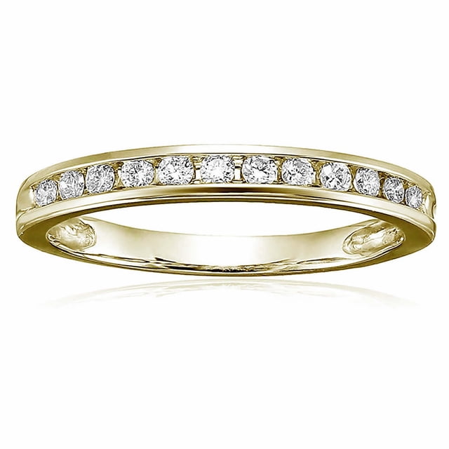 Vir Jewels 1/4 CTTW Diamond Wedding Band Women in 14K Yellow Gold Half ...